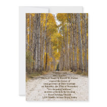 Aspen Alley In Autumn Wedding Custom Invitation