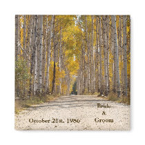 Aspen Alley In Autumn Wedding Magnet