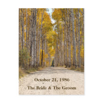 Aspen Alley In Autumn Wedding Postcards