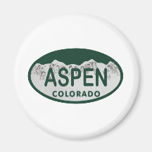 Aspen Colorado license plate Fridge Magnets