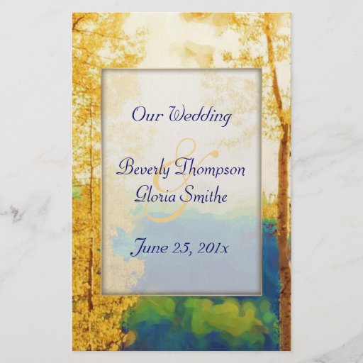 Aspen Glow WEDDING Program Full Colour Flyer