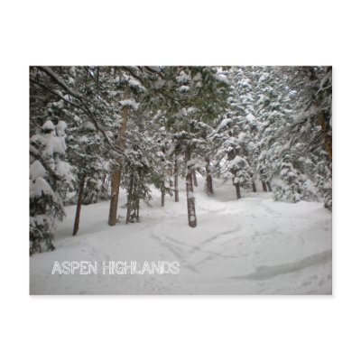 ASPEN HIGHLANDS POSTCARD by vdogdesigns