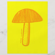 Aspen Mushroom Doodle Art Flyer Design