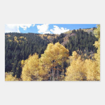 Aspens grove rectangular stickers