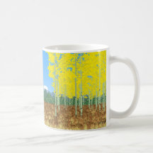 aspens in autumn coffee mugs