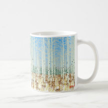 aspens in winter coffee mugs