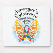Asperger's Syndrome Butterfly 3 Mouse Pad