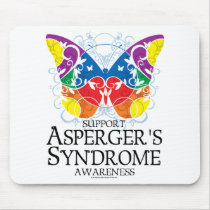 Asperger's Syndrome Butterfly Mouse Pad