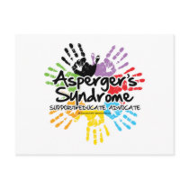 Asperger's Syndrome Handprint Postcard