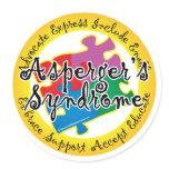Asperger's Syndrome Puzzle Pin Stickers