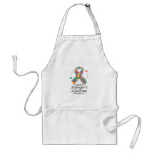 Asperger's Syndrome Ribbon of Butterflies Aprons