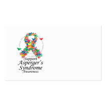 Asperger's Syndrome Ribbon of Butterflies Business Card