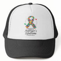 Asperger's Syndrome Ribbon of Butterflies Trucker Hat