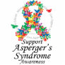 Asperger's Syndrome Ribbon of Butterflies Acrylic Cut Outs