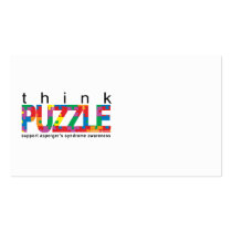 Asperger's Syndrome Think PUZZLE Business Card Template
