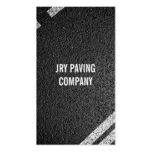 Asphalt, Paving, Construction, Roadwork Business Card Template