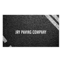 Asphalt, Paving, Construction, Roadwork Business Card Templates