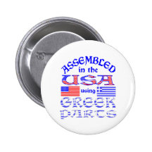 Assembled in USA Using Greek Parts Buttons