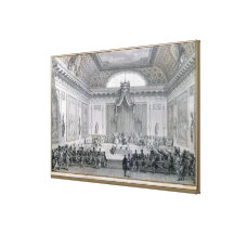 Assemblee des Notables Presided over by Louis Gallery Wrap Canvas