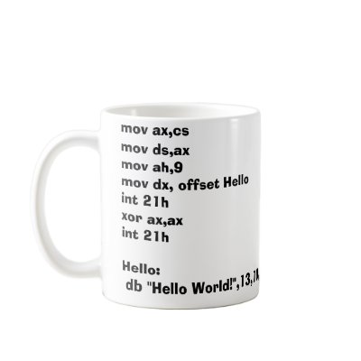Assembler Mug HelloWorld! by madshark
