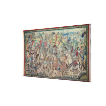 Assembling the Riders, from the tapestry of 'David canvas prints