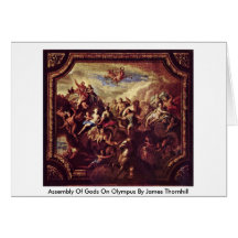 Assembly Of Gods On Olympus By James Thornhill Cards