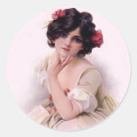 Assez dans le rose adhésif rond