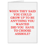 ASShole joke Card