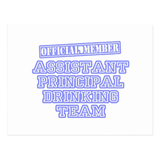 Assistant Principal Drinking Team Post Cards