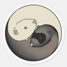 Association 1furet 1Espoir et son logo Adhésif Rond