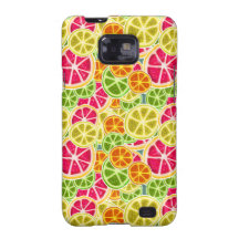 Assorted Citrus Fruit Slices Pattern Galaxy SII Cases
