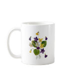 Assorted Wild Violets Done in Crewel Embroidery Mugs