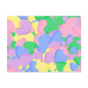 Assortment Pastel Sugar Candy Valentine Hearts postcards