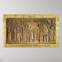 Assyrian King Ashurbanipal HIstoric Art  Poster
