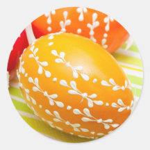 aster eggs round sticker