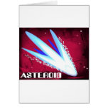 Asteroid Fiery Night Greeting Card