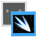 Asteroid In Cerulean Blue Pinback Buttons