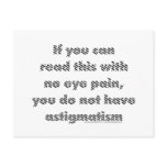Astigmatism Lt Postcard