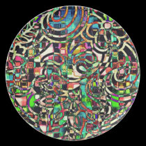 Astract Florals art plate by Whimzwhirled plates