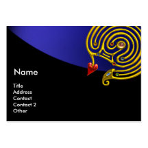 ASTRAL LABYRINTH , black red yellow blue Business Card Template