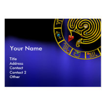 ASTRAL LABYRINTH , black red yellow blue Business Card Templates