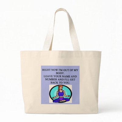 astral projection out of the body joke canvas bag by jimhartley