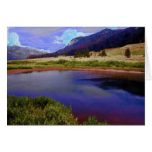 Astral spring pool greeting card