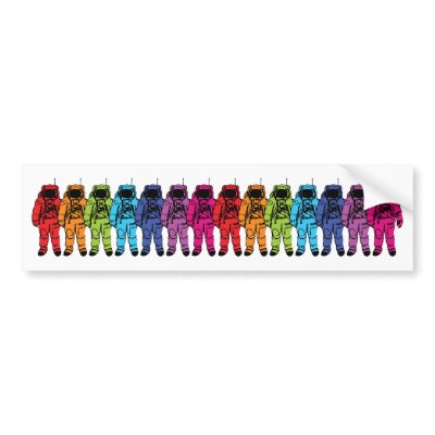 Astro Rainbow Bumper Sticker by spacedust