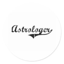Astrologer Professional Job Round Sticker