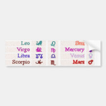 ASTROLOGY Collection Bumper Stickers