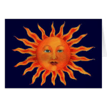 Astrology Sun Greeting Cards
