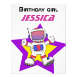 Astronaut birthday girl invitations