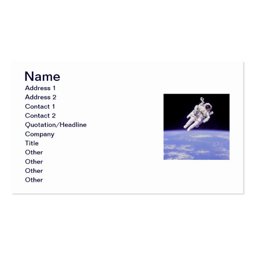 Astronaut Business Card Templates