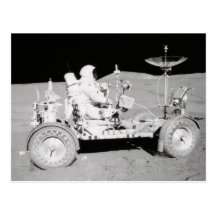 Astronaut driving Lunar Lander on the Moon Postcards